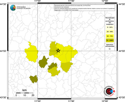Mappa territorio comunale con almeno 3 questionari