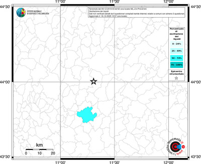 Mappa territorio comunale con almeno 3 questionari