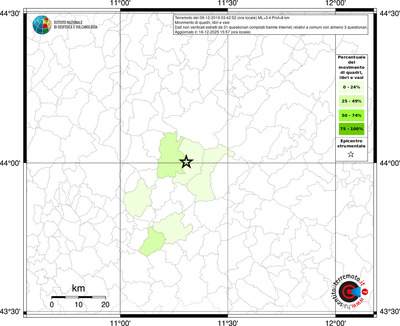 Mappa territorio comunale con almeno 3 questionari