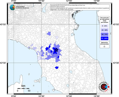 Mappa territorio comunale con almeno 3 questionari