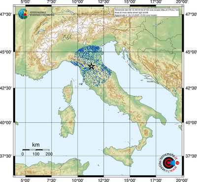 Area di invio delle email agli iscritti