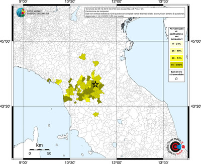 Mappa territorio comunale con almeno 3 questionari
