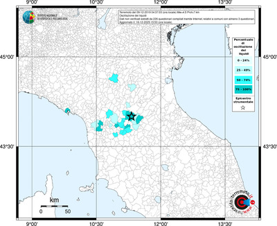 Mappa territorio comunale con almeno 3 questionari