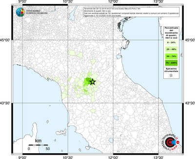 Mappa territorio comunale con almeno 3 questionari