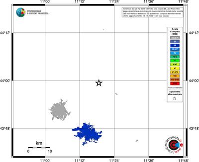 Mappa EMS - territori località