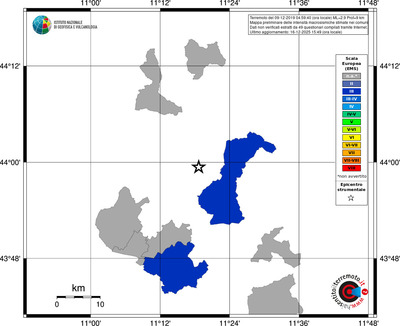 Mappa EMS - territori comuni