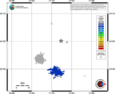 Mappa EMS - territori località