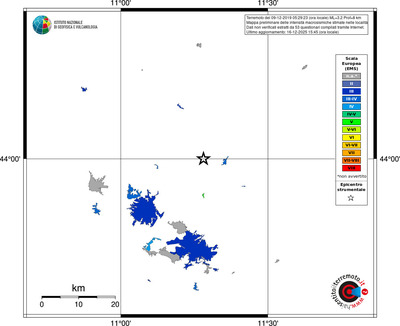 Mappa EMS - territori località