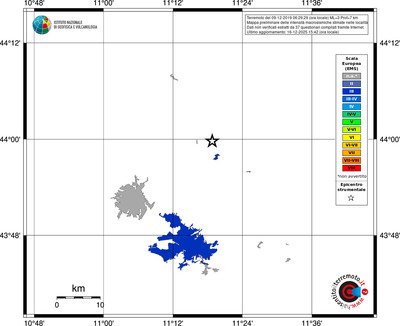 Mappa EMS - territori località