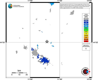 Mappa EMS - territori località
