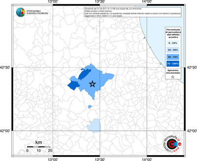 Mappa territorio comunale con almeno 3 questionari