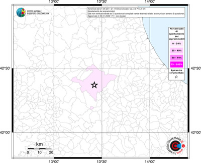 Mappa territorio comunale con almeno 3 questionari
