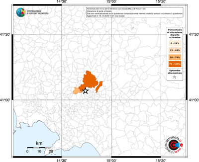 Mappa territorio comunale con almeno 3 questionari