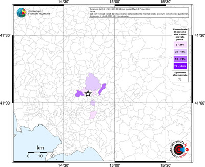 Mappa territorio comunale con almeno 3 questionari