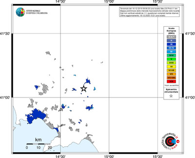 Mappa EMS - territori località