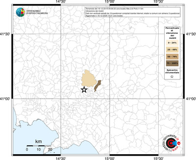 Mappa territorio comunale con almeno 3 questionari