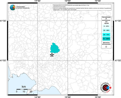 Mappa territorio comunale con almeno 3 questionari