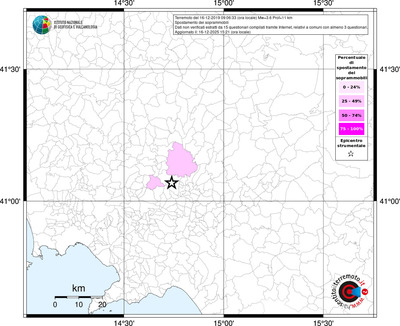 Mappa territorio comunale con almeno 3 questionari