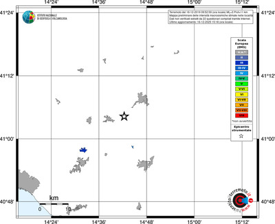 Mappa EMS - territori località