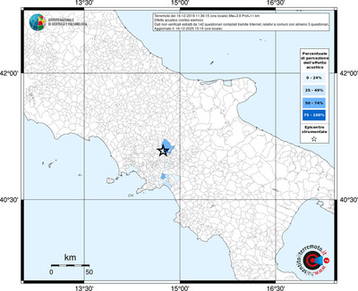 Mappa territorio comunale con almeno 3 questionari