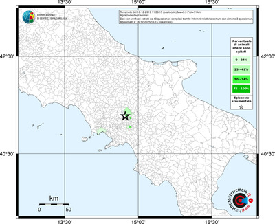 Mappa territorio comunale con almeno 3 questionari