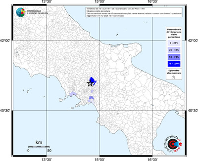 Mappa territorio comunale con almeno 3 questionari