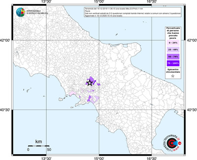 Mappa territorio comunale con almeno 3 questionari