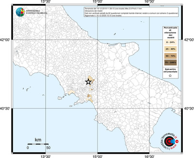 Mappa territorio comunale con almeno 3 questionari