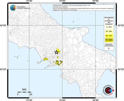 Mappa territorio comunale con almeno 3 questionari