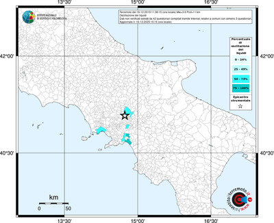 Mappa territorio comunale con almeno 3 questionari
