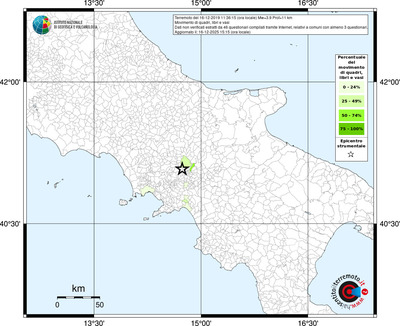 Mappa territorio comunale con almeno 3 questionari