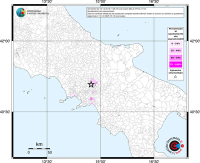 Mappa territorio comunale con almeno 3 questionari