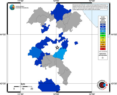 Mappa EMS - territori comuni