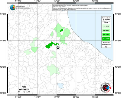 Mappa territorio comunale con almeno 3 questionari