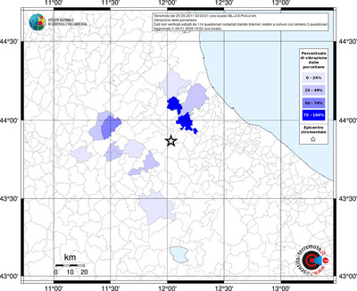 Mappa territorio comunale con almeno 3 questionari