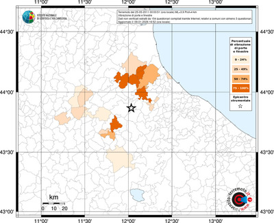 Mappa territorio comunale con almeno 3 questionari