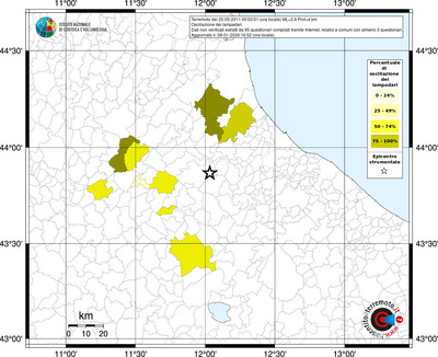 Mappa territorio comunale con almeno 3 questionari