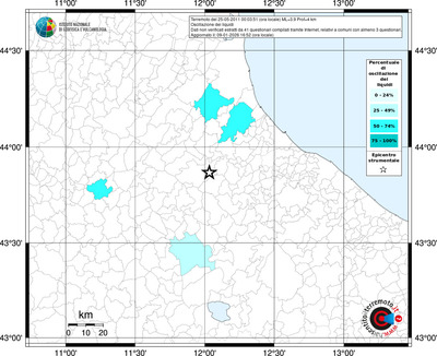 Mappa territorio comunale con almeno 3 questionari