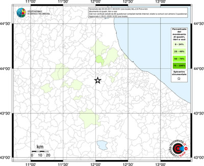Mappa territorio comunale con almeno 3 questionari