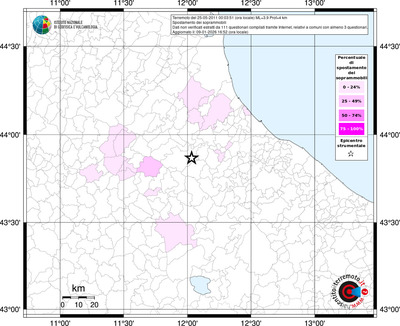Mappa territorio comunale con almeno 3 questionari