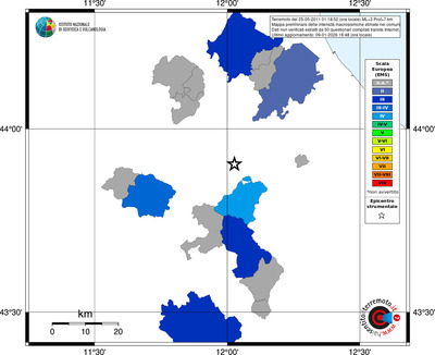 Mappa EMS - territori comuni