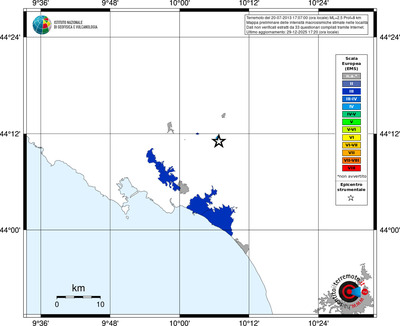 Mappa EMS - territori località