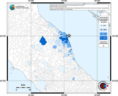 Mappa territorio comunale con almeno 3 questionari