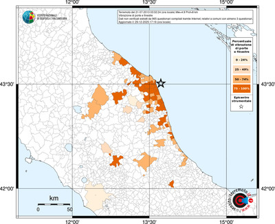 Mappa territorio comunale con almeno 3 questionari