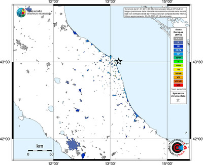 Mappa EMS - territori località