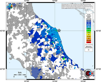 Mappa EMS - territori comuni