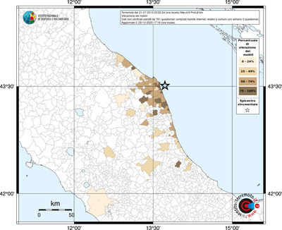 Mappa territorio comunale con almeno 3 questionari