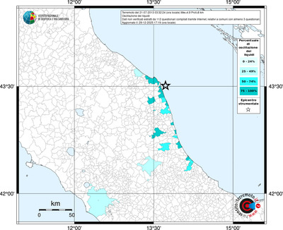 Mappa territorio comunale con almeno 3 questionari