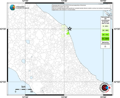 Mappa territorio comunale con almeno 3 questionari