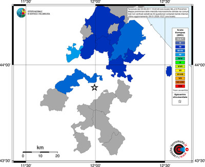 Mappa EMS - territori comuni